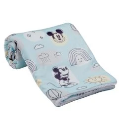 Classic Mickey Baby Blanket -Lambs & Ivy mickey end cap blanket roll