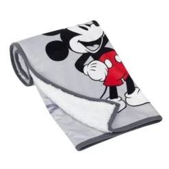 MICKEY MOUSE Picture Perfect Baby Blanket -Lambs & Ivy mickey placement blanket roll