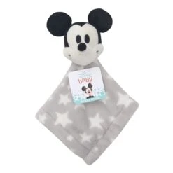 Mickey Mouse Gray Stars Security Blanket -Lambs & Ivy mickey star lovey pkg