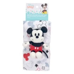Mickey Mouse Swaddle Blanket & Plush Gift Set -Lambs & Ivy mickey swaddle mini plush pkg