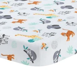 Mighty Jungle Fitted Crib Sheet