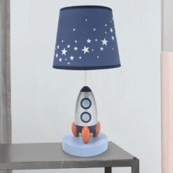 Milky Way Lamp With Shade & Bulb -Lambs & Ivy milky 20way lamp lifestyle