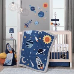 Milky Way Pillow Plush Rocket -Lambs & Ivy milkyway room sheet2