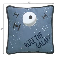 Star Wars Galaxy Light-Up Throw Pillow -Lambs & Ivy millennium falcon galaxy pillow callout