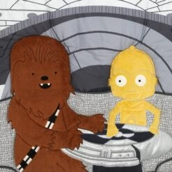 Star Wars Millennium Falcon 3-Piece Crib Bedding Set -Lambs & Ivy millennium falcon quilt detail a 253766cd 880d 44f0 acf1 cfa6ea5613b9