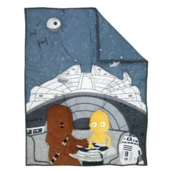Star Wars Millennium Falcon 3-Piece Crib Bedding Set -Lambs & Ivy millennium falcon quilt fold 15729e67 ed19 4a41 a4c3 a75cc9657bfd