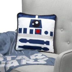 Star Wars Signature R2D2 Pillow -Lambs & Ivy millennium falcon r2 d2 pillow lifestyle