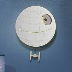 Star Wars Light-Up Death Star Wall Decor -Lambs & Ivy millennium falcon wall decor lifestyle