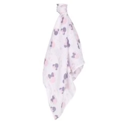 Minnie Mouse Swaddle Blanket & Plush Gift Set -Lambs & Ivy minnie swaddle knot