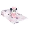 Minnie Mouse Swaddle Blanket & Plush Gift Set -Lambs & Ivy minnie swaddle mini plush lifestyle