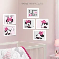 Minnie Mouse Unframed Wall Art -Lambs & Ivy minnie unframed art lifestyle a