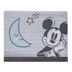 Moonlight Mickey 3-Piece Crib Bedding Set -Lambs & Ivy moonlight mickey crib skirt fold