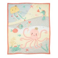 Ocean Mist 3-Piece Crib Bedding Set -Lambs & Ivy ocean mist quilt