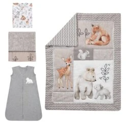 Painted Forest 4-Piece Crib Bedding Set -Lambs & Ivy painted 20forest 4pc 20set