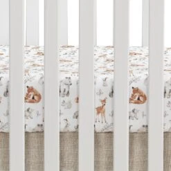 Painted Forest 4-Piece Crib Bedding Set -Lambs & Ivy painted 20forest sheet crib