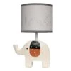 Patchwork Jungle Lamp With Shade & Bulb -Lambs & Ivy patchwork jungle lamp