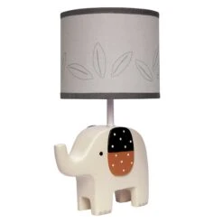 Patchwork Jungle Lamp With Shade & Bulb -Lambs & Ivy patchwork jungle lamp option