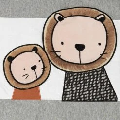 Patchwork Jungle 4-Piece Crib Bedding Set -Lambs & Ivy patchwork jungle quilt detail a