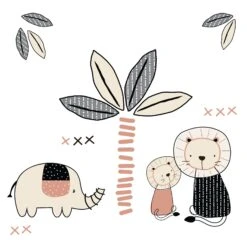 Patchwork Jungle 5-Piece Crib Bedding Set -Lambs & Ivy patchwork jungle wall decal 89905454 03c3 4f72 802a 0adfc003e73a