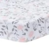 Petals Cotton Fitted Crib Sheet -Lambs & Ivy petals sheet