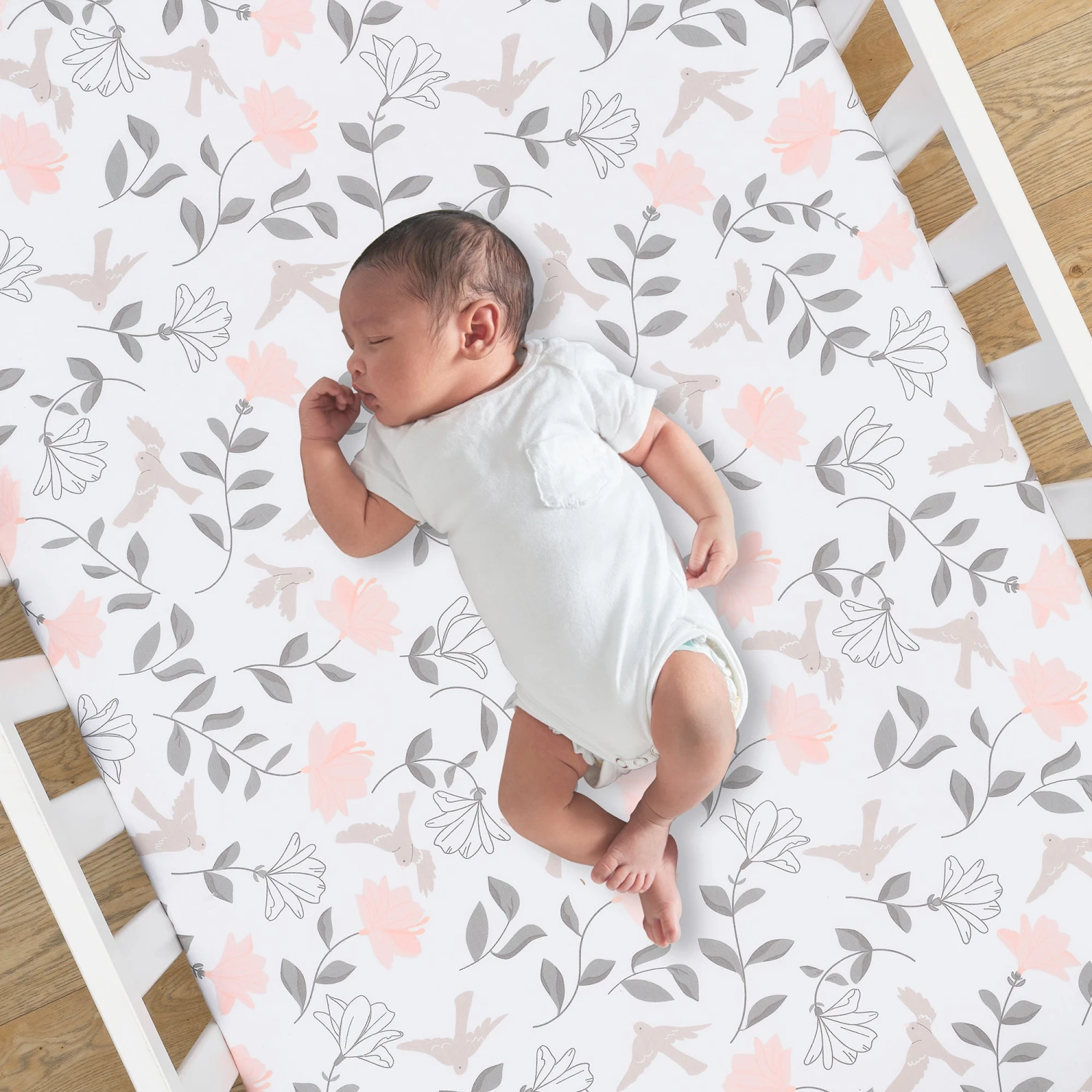 Petals Cotton Fitted Crib Sheet 4 Petals Cotton Fitted Crib Sheet - Image 2