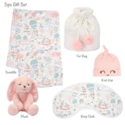 Lambs & Ivy -Lambs & Ivy pink gift set 5pc callout