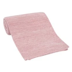 Signature Pink Knit Baby Blanket -Lambs & Ivy pink knit blanket roll