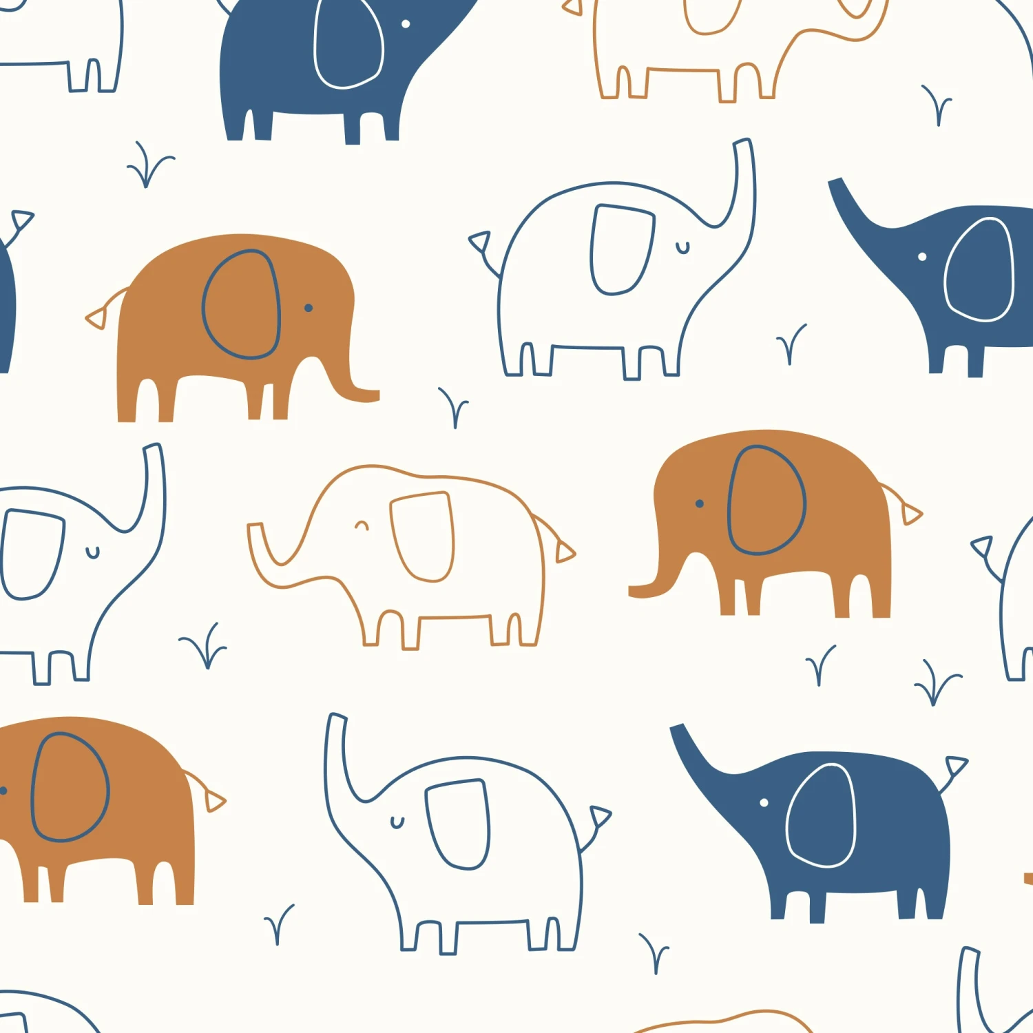 Playful Elephant Cotton Fitted Crib Sheet 7 Playful Elephant Cotton Fitted Crib Sheet - Image 5