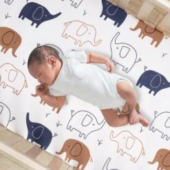 Playful Elephant 3-Piece Crib Bedding Set -Lambs & Ivy playful elephants sheet baby 2cf1de74 159e 49b8 a13a fe5ffe23c591