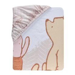 Pooh Bear & Pals Cotton Fitted Crib Sheet -Lambs & Ivy pooh bear and pals sheet fold