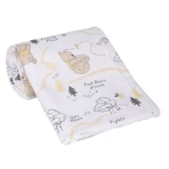 Pooh And The Hundred Acre Woods Baby Blanket -Lambs & Ivy pooh allover woods blanket roll