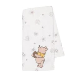 WINNIE THE POOH Appliqued Baby Blanket -Lambs & Ivy pooh applique blanket fold