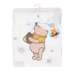 WINNIE THE POOH Appliqued Baby Blanket -Lambs & Ivy pooh applique blanket pkg 445ff644 acbb 4ffa b6d1 4e5c10ec9279