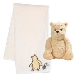 Winnie The Pooh Blanket & Plush Baby Gift Set -Lambs & Ivy pooh blk plush gift set 2023 a