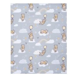 Hunny Bear Pooh Baby Blanket -Lambs & Ivy pooh end cap blanket full