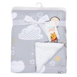 Hunny Bear Pooh Baby Blanket -Lambs & Ivy pooh end cap blanket pkg