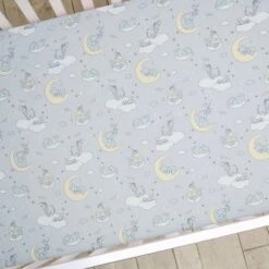 Winnie The Pooh Cozy Friends Gray Fitted Crib Sheet -Lambs & Ivy pooh gray sheet overhead cozy friends