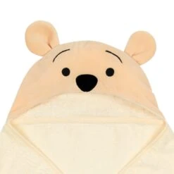 Winnie The Pooh Hooded Bath Towel -Lambs & Ivy pooh hooded towel detail