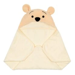 Winnie The Pooh Hooded Bath Towel -Lambs & Ivy pooh hooded towel fold