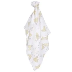 Winnie The Pooh Swaddle Blanket & Plush Gift Set -Lambs & Ivy pooh swaddle knot