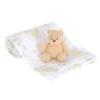 Winnie The Pooh Swaddle Blanket & Plush Gift Set -Lambs & Ivy pooh swaddle mini plush lifestyle