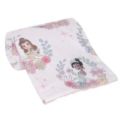 Disney Princesses Baby Blanket -Lambs & Ivy princess allover floral blanket roll