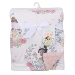 Disney Princesses Baby Blanket -Lambs & Ivy princess allover foral banket pkg