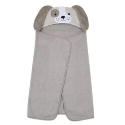 Puppy Hooded Bath Towel -Lambs & Ivy puppy hooded towel folda