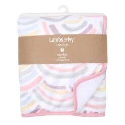 Signature Rainbow Minky Baby Blanket -Lambs & Ivy rainbow blanket pkg