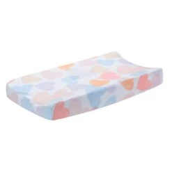 Rainbow Hearts Changing Pad Cover -Lambs & Ivy rainbow hearts cpc option