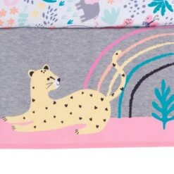 Rainbow Jungle 3-Piece Crib Bedding Set -Lambs & Ivy rainbow jungle crib skirt