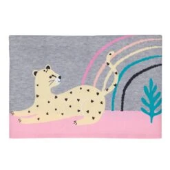 Rainbow Jungle 3-Piece Crib Bedding Set -Lambs & Ivy rainbow jungle crib skirt fold