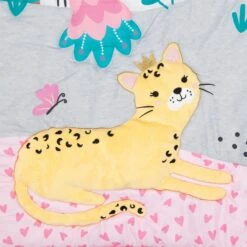 Rainbow Jungle 3-Piece Crib Bedding Set -Lambs & Ivy rainbow jungle quilt detail