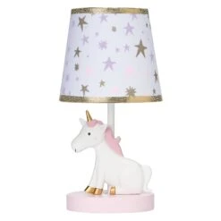 Rainbow Unicorn Lamp With Shade & Bulb